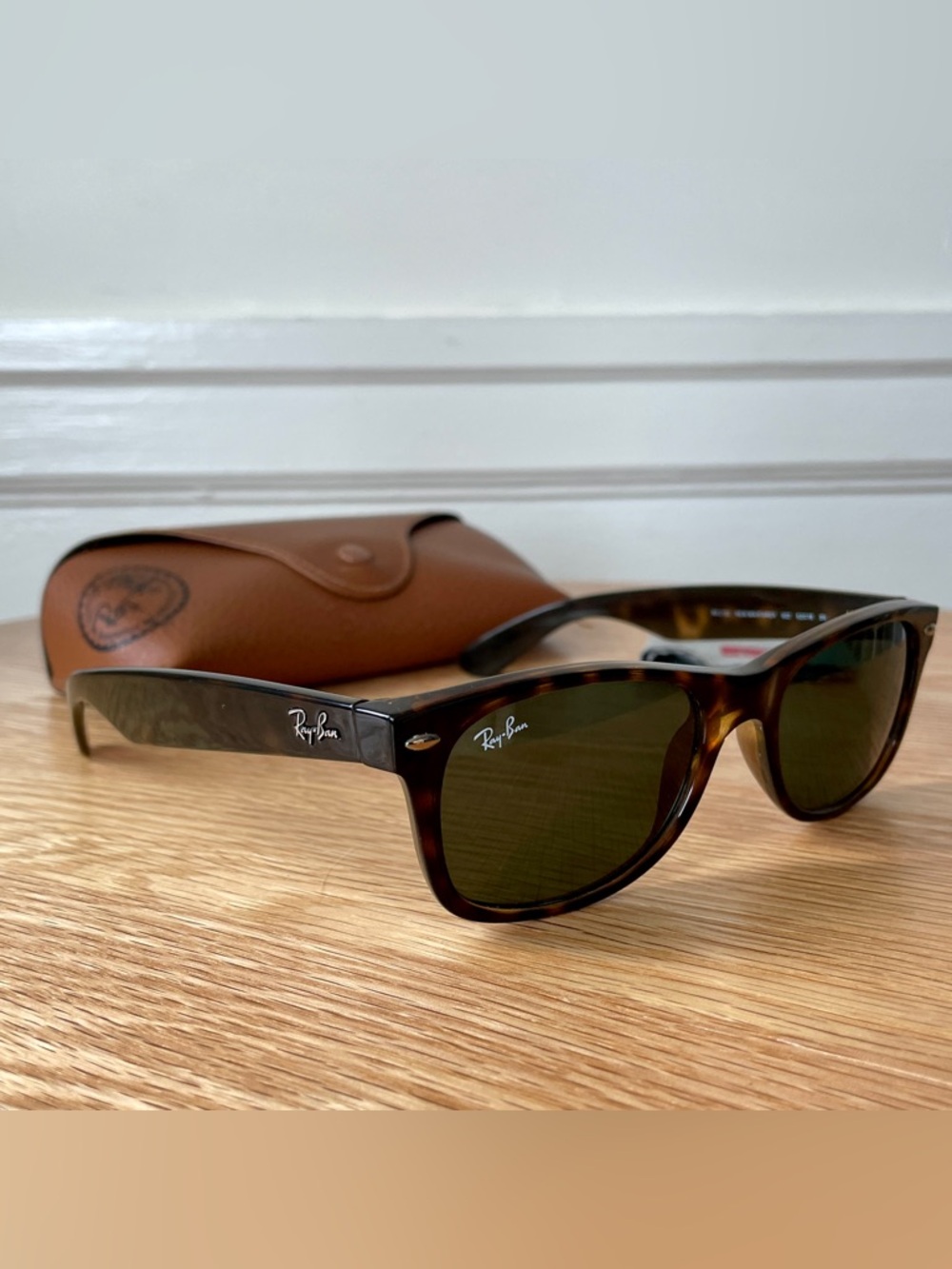 Ray-Ban RB2132 New Wayfarer Sunglasses -Tortoise Frame 52-18-145